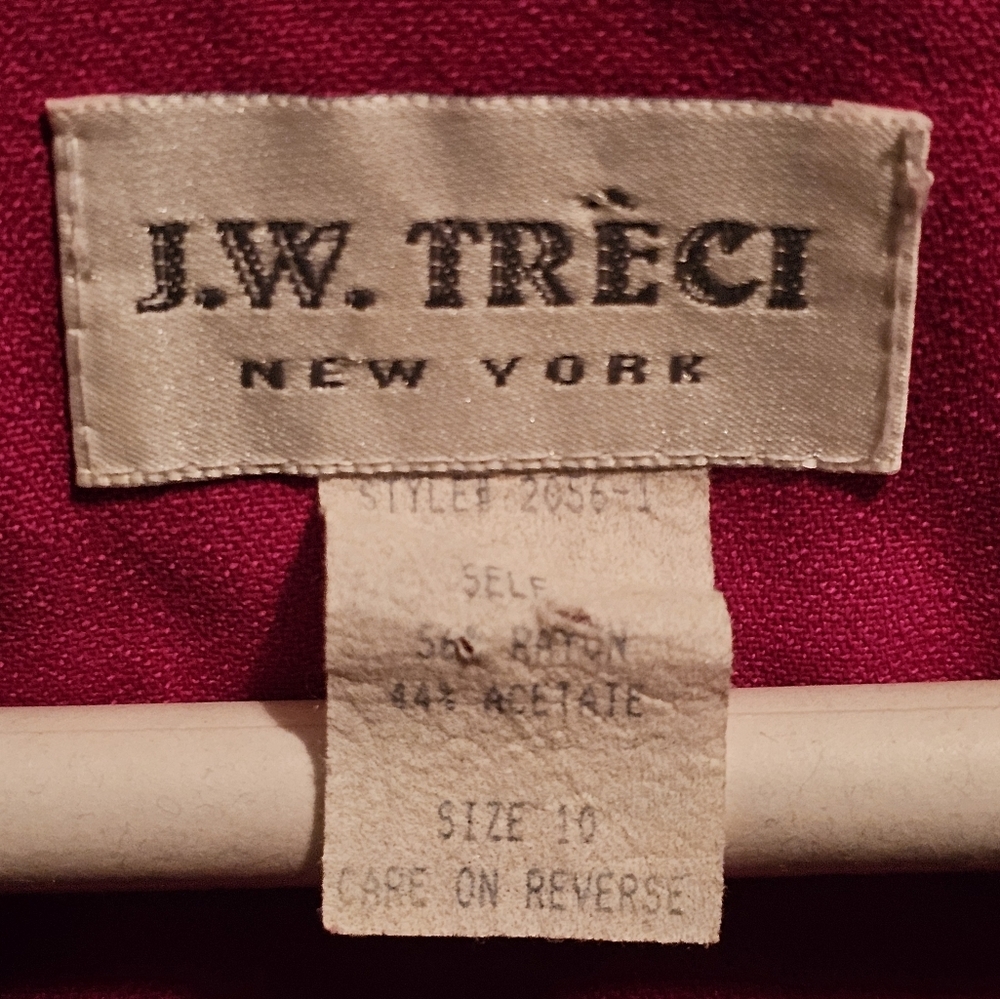 J W. Treci Pink Short Sleeve Top with Black Accents and Matching Skirt Size 10 - Picture 6 of 6